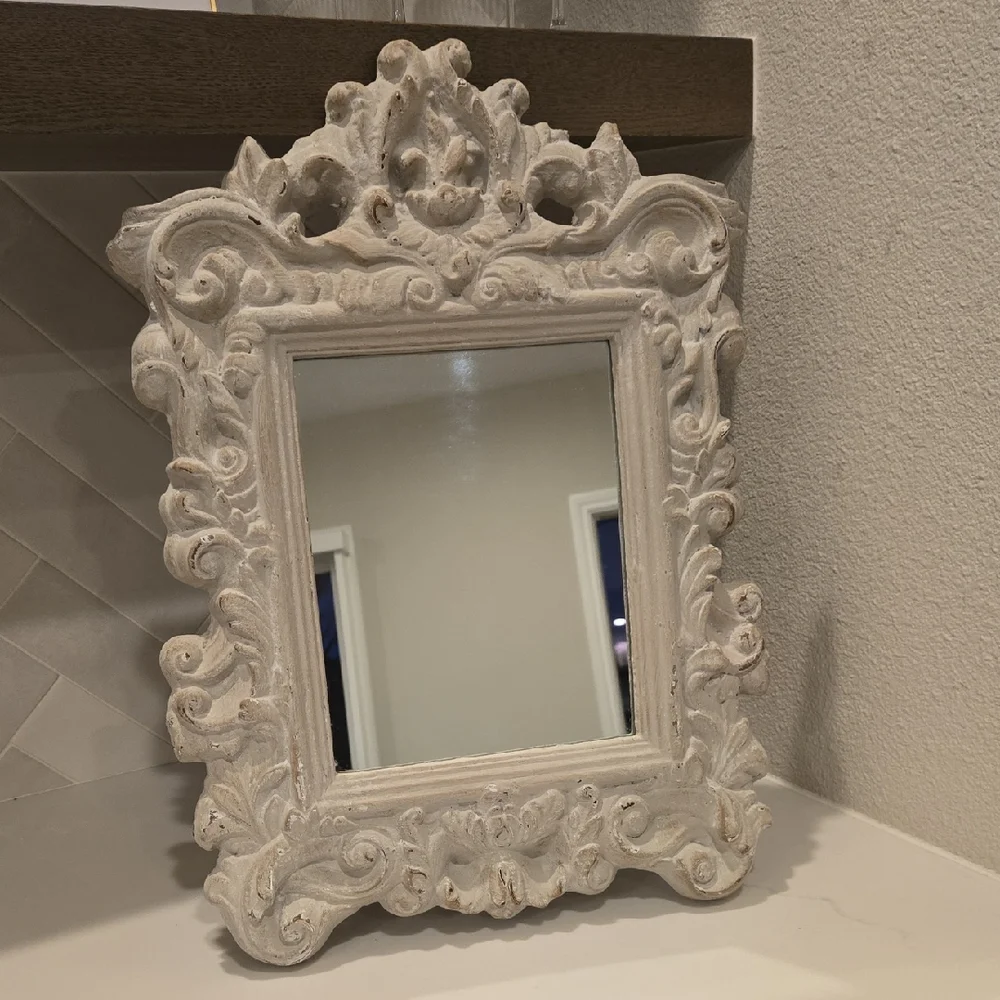 Ornate Cream Wall Mirror